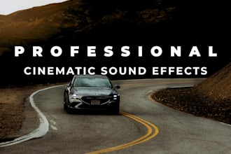 create professional cinematic sound effects to your project