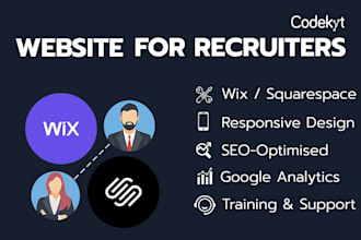 create a top recruitment website on squarespace or wix