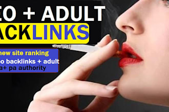 manually improve high authority adultity backlinks index SEO traffic bcklink