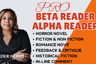 detailed beta reading and honest critique for historical, sci fi, horror