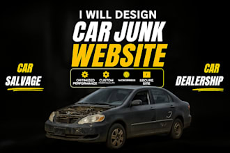 design car junk website scrap car website car salvage car dealership website