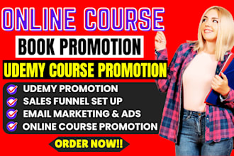 do udemy online course promotion, book marketing udemy marketing website SEO