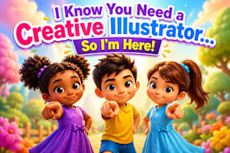 illustrate 3d children book illustration, children book illustration