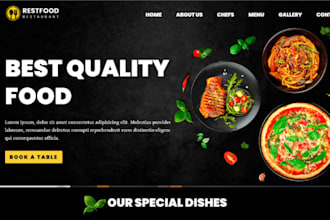 design shopify store catering food restuarant meal prep food delivery website