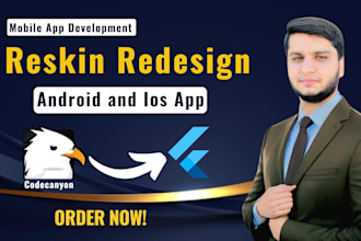 reskin redesign and customize codecanyon mobile app, flutter developer