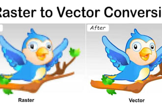 convert sketch to vector recreate transparent logo redraw high resolution image