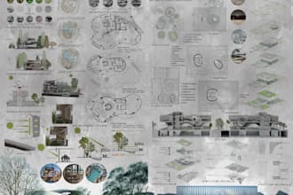 design architectural presentation panel and posters