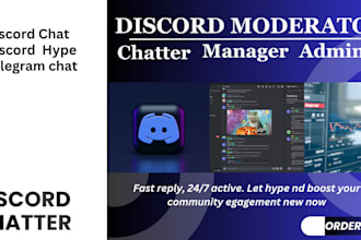 discord chatter nft discord chat telegram chat discord manager and moderator