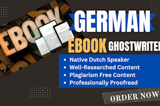 be your 50k words german ebook ghostwriter, lead magnet, book design, workbook
