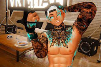 custom vrchat 3d avatars model, virtual characters model for streamers, gamers