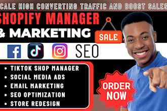 be your shopify store manager shopify marketing tiktok shop manager tiktok shop