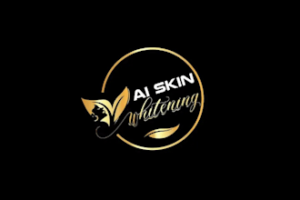 design good looking skin whitening logo