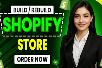 build shopify store design, ecommerce dropshipping store, shopify website design