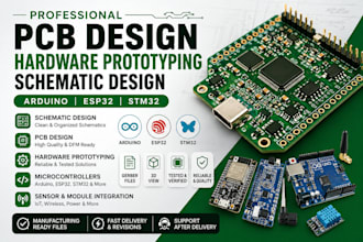 make hardware prototyping, schematic, pcb board designing, arduino, esp32, stm32