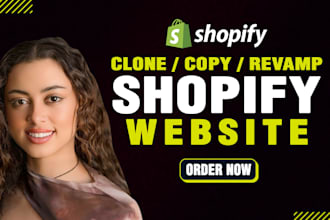 clone copy and redesign shopify website or shopify store
