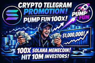 telegram promotion pump fun promotion 100x solana memecoin hit 10m investors
