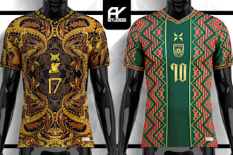 make a professional jersey design for your football team