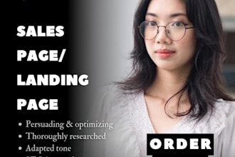 copywrite sales page or landing pages for your business