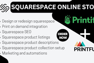 design squarespace print on demand store printful printify shopify etsy pod