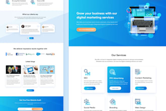 do website UI UX design, web UI, landing page UI UX design in figma