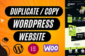 duplicate copy clone website or redesign wordpress website as elementor expert