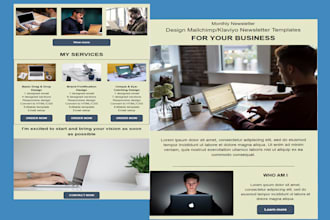 design editable mailchimp,klaviyo email template newsletter