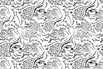 create  flat organic patterns