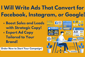 write persuasive ad copy for facebook, google, or instagram
