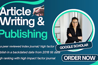 write and publish your research article in a peer reviewed indexed journal