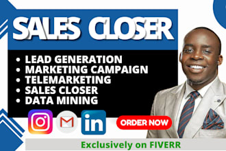 do sales closer, linkedin lead, sales rep, virtual assistant, data mining