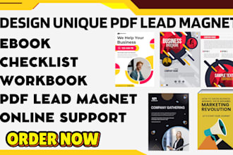 design PDF lead magnet, ebook, workbook, freebie and checklist