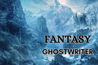 ghostwrite your fantasy, science fiction story, novel, ebook