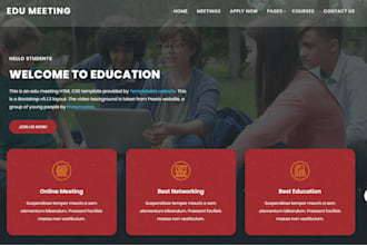 build educational website, kindergarten website , college and university website