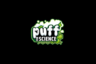 puff science cannabis logo design