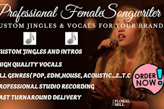 be your female songwriter, singer vocalist for edm pop gospel any genre