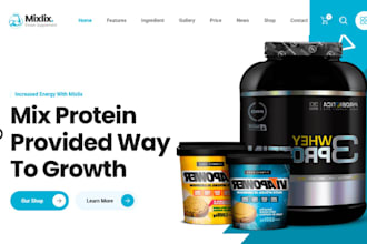 design private label supplement shopify store health fitness nutrition website
