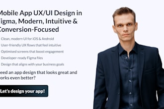 design a professional mobile app uxui in figma that sells