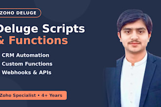 write deluge scripts and custom functions for zoho CRM automation