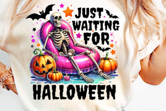 create a custom halloween design for your t shirt or apparel