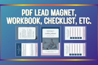 write and design PDF lead magnet design, PDF design, ebook design, lead magnet