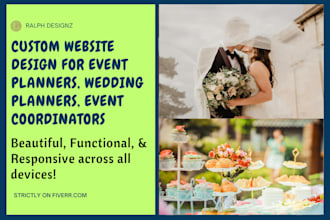 create website for event planners, wedding planners