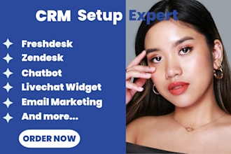 set up freshdesk, zendesk, messagebird, livechat widget, freshsales, chatbot
