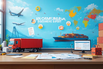create commercial invoice, pl, custom clearance and anything related to shipment