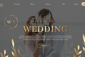 custom wedding event websites, wedding event planner website