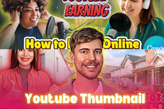 design amazing youtube thumbnail