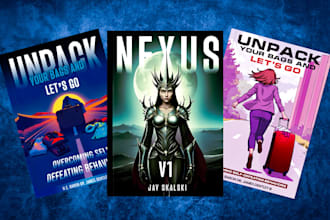 design a professional ebook cover design with complete files