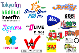 promote your song and broadcast on popular japan, german radio