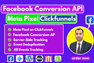 integrate meta pixel facebook conversion API for clickfunnels with GTM