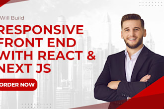 build responsive front end with react and next js