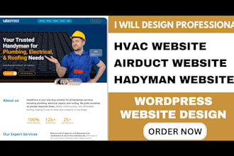 design hvac website cleaning website construction website plumbing website